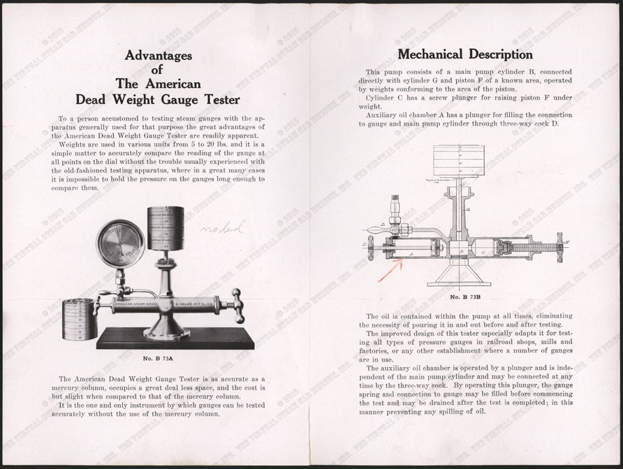 American Steam Gauge and Valve Company letter June 22, 1916, American Dead Weight Gauge Tester