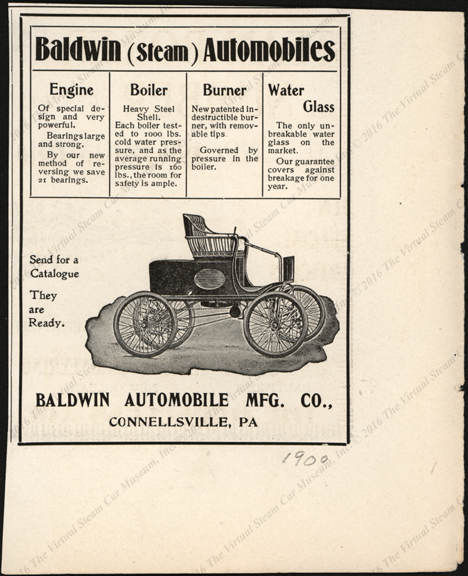 aldwin Automobile Manufacturing Company, 1900, Horseless Age Magazine Advertisement,