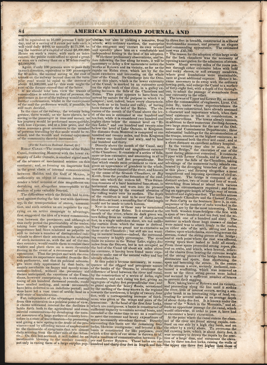 Baltimore Gazette Steam Carriages on Turnpikes Article, 1833, Reprinted from American Railroad Journal