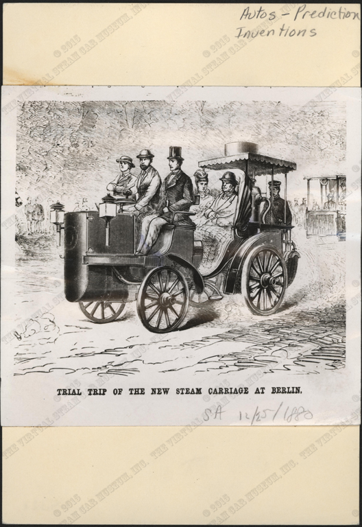 Berlin Steam Carriage, 18880, Scientific American, December 25, 1880, Front