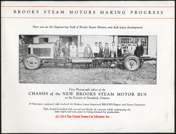 Brooks Steam Motors, Ltd., ca. 1926 - 1928, The Steam Bus is Coming!