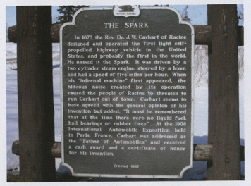 J. W. Carhart Steam Car Historical Plack from Hemmings Motor News, May 5, 2014, p. 11