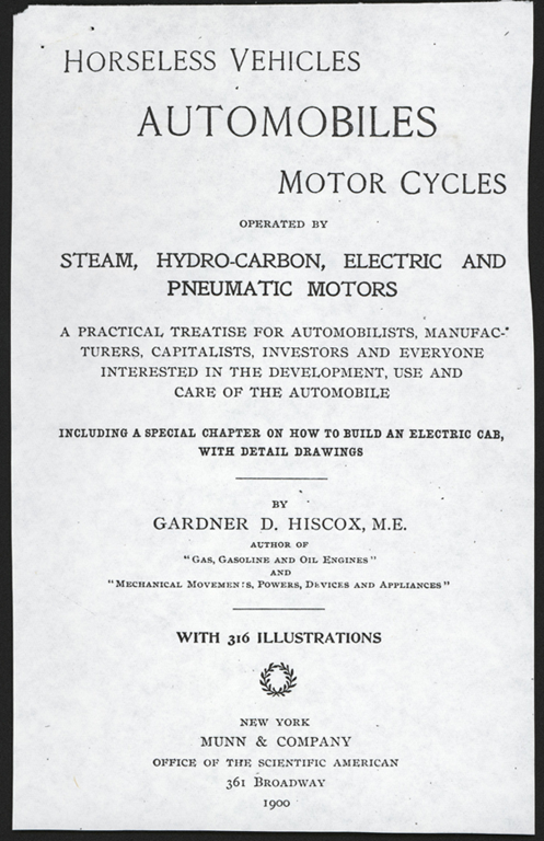 Clark, Edward S., Steam Car, Article in Gardner D. Hiscox 1900 book John A. Conde Collection