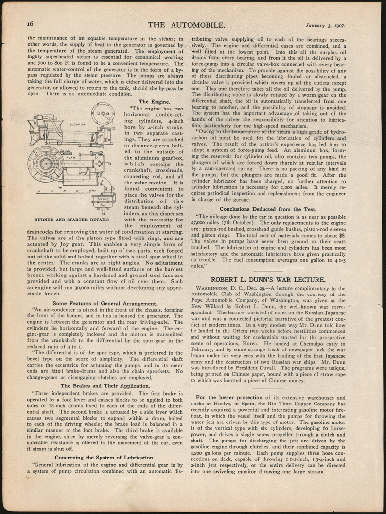 Thomas Clarkson published this article about his Steam Onmibus on January 3, 1907 in The Automobile, pp. 15 and 16