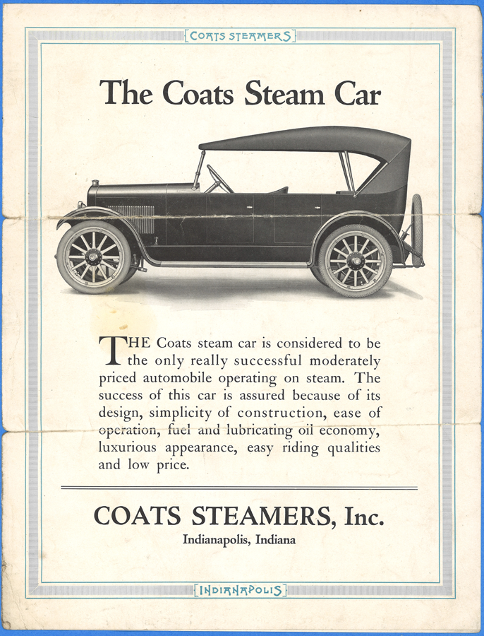 Coats Steamers, Inc. Trade Catalogue, 1921, Indianapolis, IN
