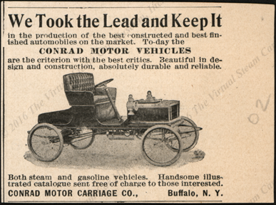 Contad Motor Carriage Company, 1902 unknown magazine advertisement