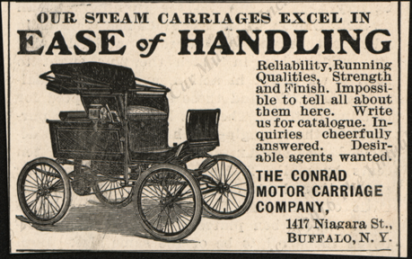 Contad Motor Carriage Company, 1902 unknown magazine advertisement