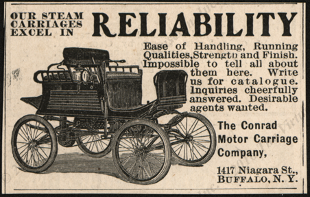 Contad Motor Carriage Company, 1902 unknown magazine advertisement