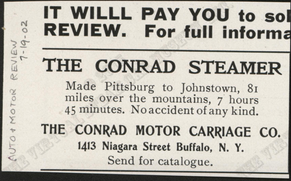 Contad Motor Carriage Company, July 19, 1902, Automobile and Motor Review