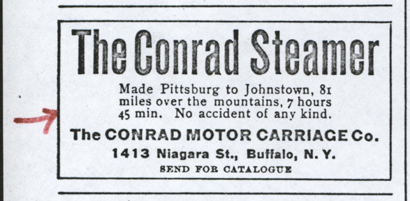 Contad Motor Carriage Company, January 2, 1903, The Automobile, p. 50.
