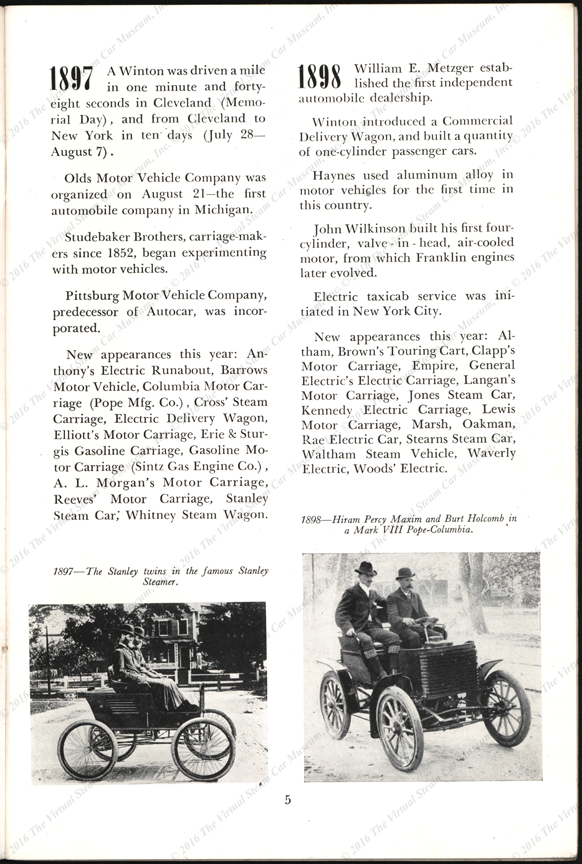 Cross Steam Carriage 1897, Unknown Pamphlet