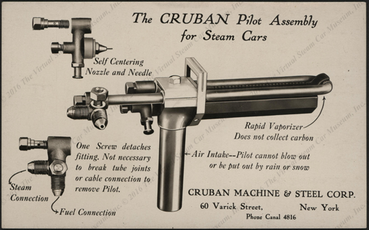 Cruban Machine & Steel Corporation, January 27, 1923, Pilot Assembly Post Card, Front