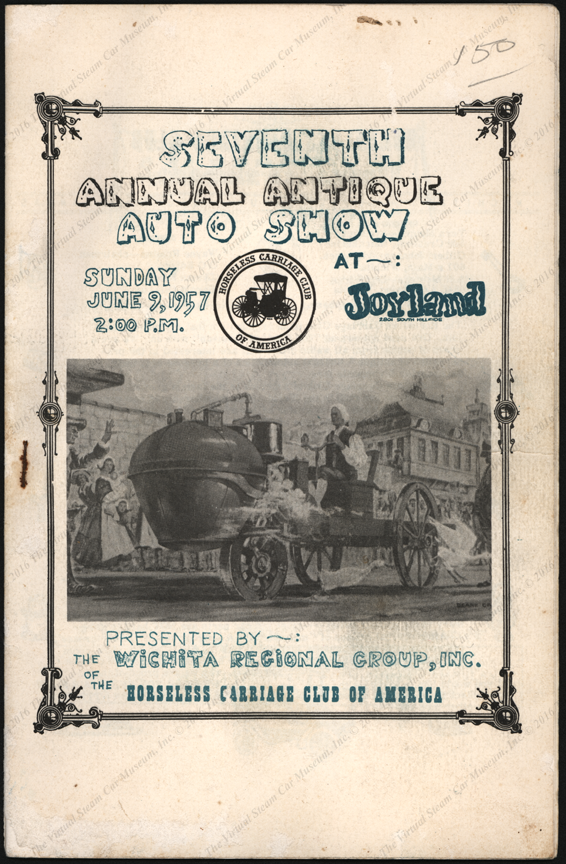 Nicholas Cugnot, Wichita Regional Group of the Horseless Carriage Club or America, June 9, 1957 program cover