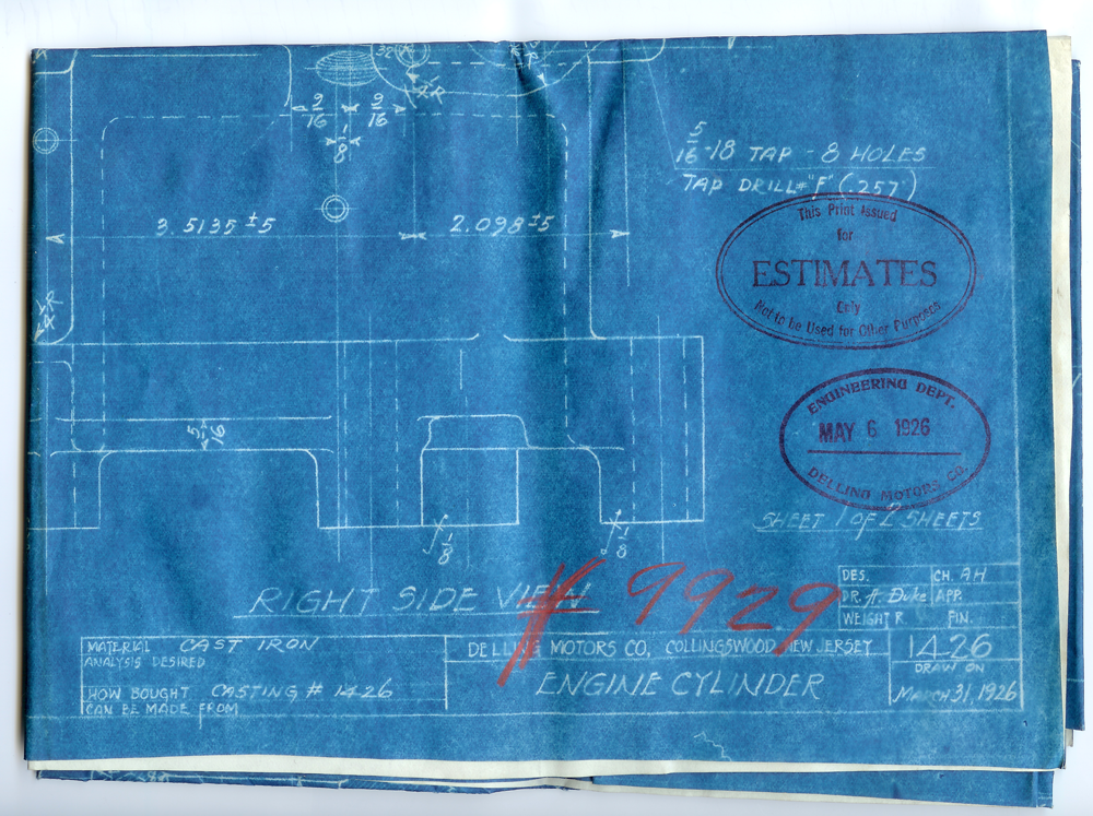 Delling Motors Company Drawing