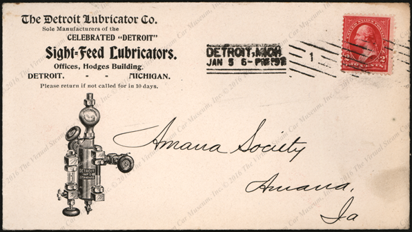 Detroit Lubricator Company, Advertising Cover, January 5, 1987, Front