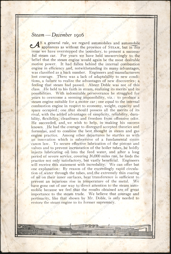 General Engineering Company flyer,  December 1916, Reverse