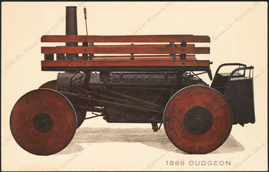 Dudgeon Steam Wagon, Winthrop Rockefeller Collection, Museum of Automobiles, postcard, front