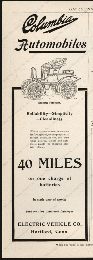 Electirc Behicle Company, Cosmopolitan Magazine, 1902.