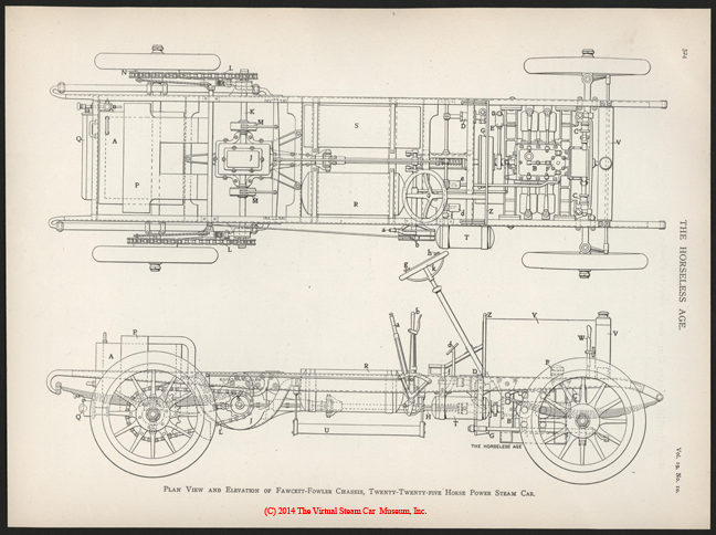 Fawcett-Fowler Steam Car, The Horseless Age, March 6, 1907, Vol. 19, No. 10, p. 324