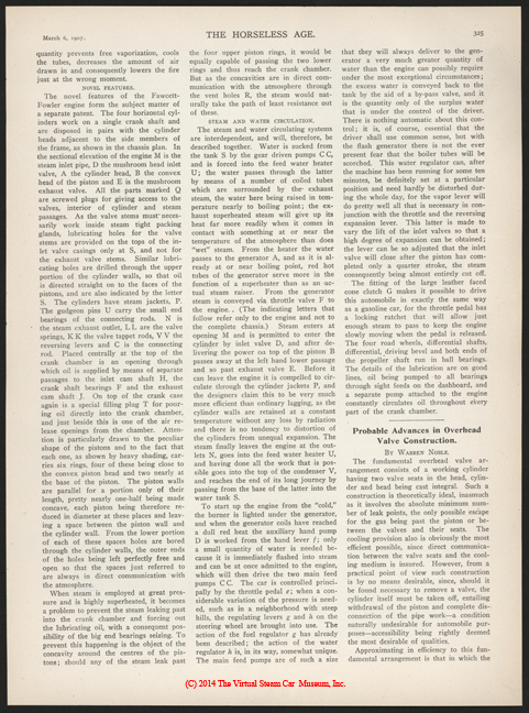 Fawcett-Fowler Steam Car, The Horseless Age, March 6, 1907, Vol. 19, No. 10, p. 325