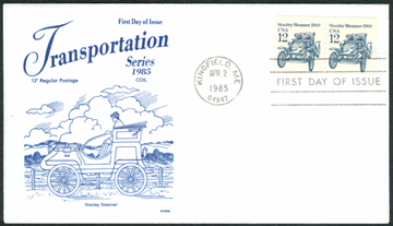 12 Cent First Day Cover uncolored HiramSwindall
