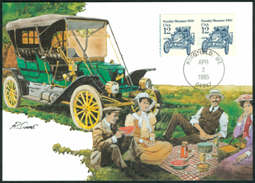 12centstanleysteamcar First Day Cover Postcard
