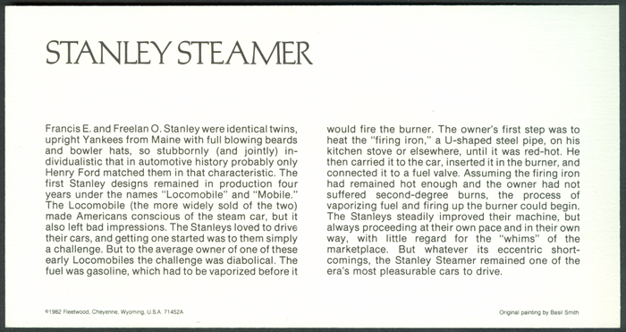 Liberia Stanley Steam Car Stamp