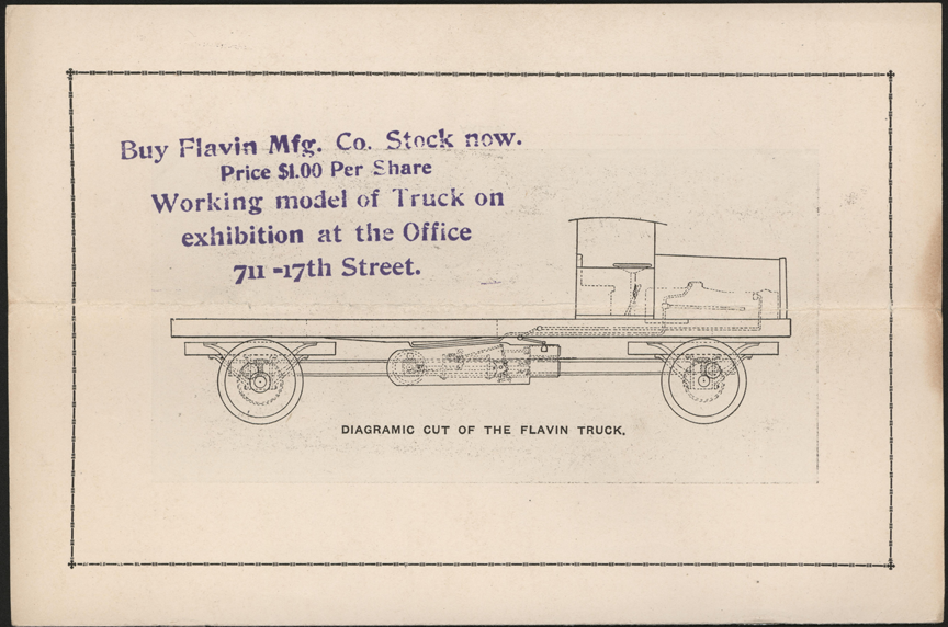 Flavin Manufacturing Company, Denver, CO, Four Wheel Drive Steam Trucks, Trade Catalogue