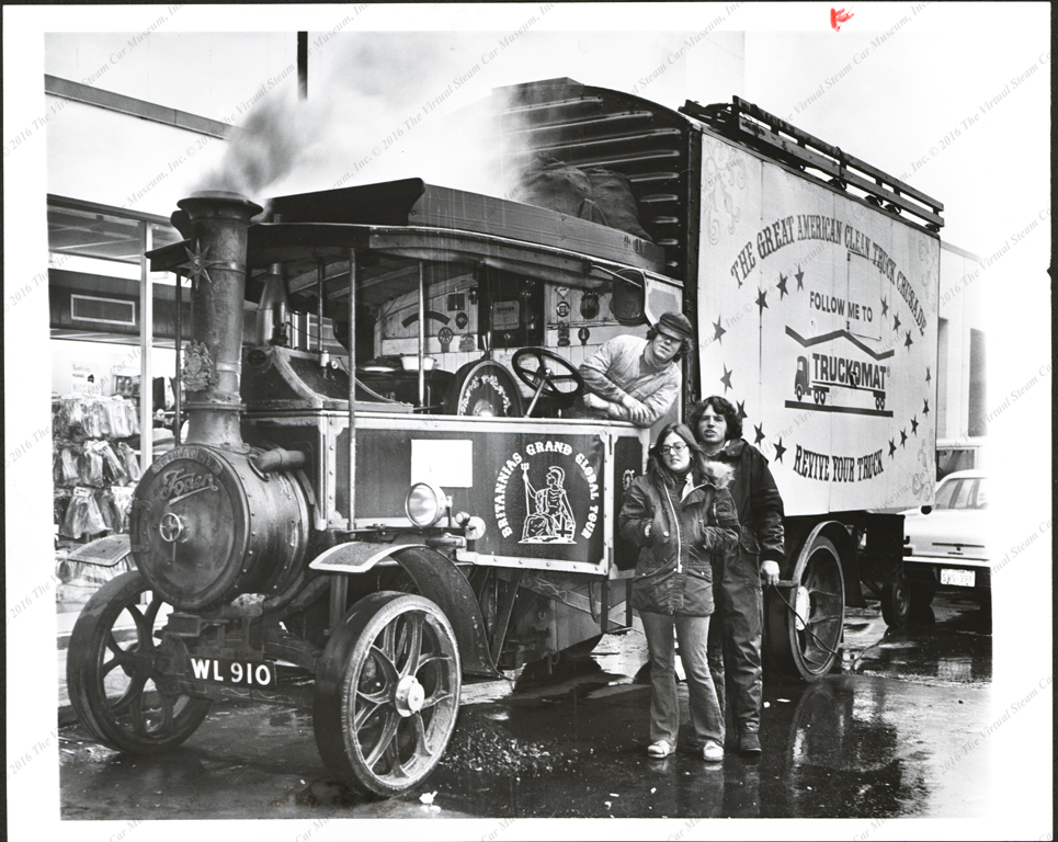 Foden Steam Wagon, November 27, 1972, Wolcott, IA, Truck-O-Matic, Press Photograph, Front