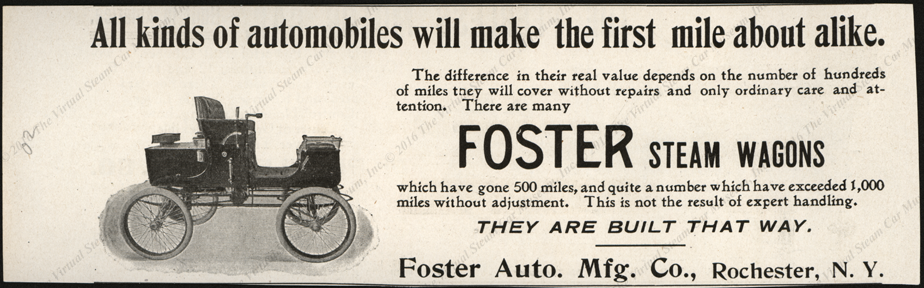Foster Automobile Company Magazine Advertisement, 1902