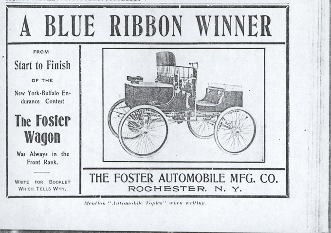 Foster Automobile Manufacturing Company, Rochester, NY Magazine Advertisement, January 18, 1903, Automobile Topics, Photocopy, John A. Conde Collection