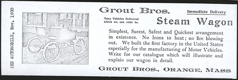 Grout Brothers, The Automobile, November 1900, Photocopy, Conde Collection.