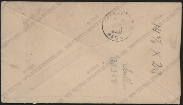 Grout Brothers Advertising Cover, March 6, 1903, Contract Envelope, Reverse