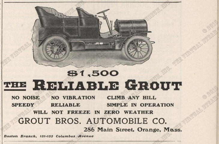 Grout Brothers Automobile Company, Scientific American, January 28, 1905, p. 81