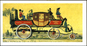 Goldsworthy Gurney's Steam Carriage Card, Brooke Bone Tea Company, Front