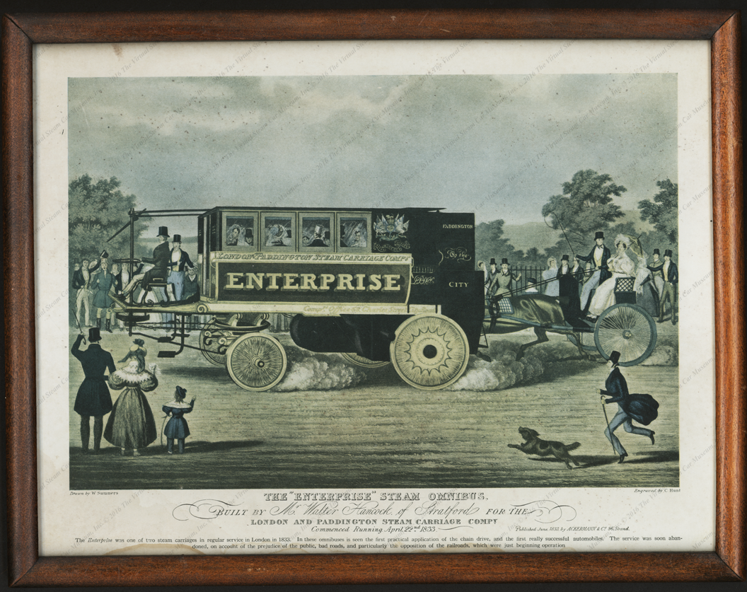 Walter Hancock, The Enterprise Steam Omnibus, 1833 Print, Reproduction