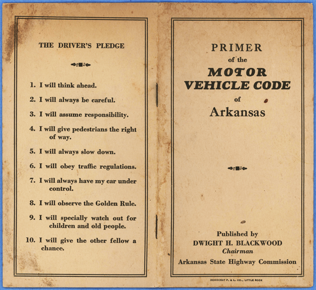Primer of the Motor Vehicle Code of Arkansas, 1929, Twyman O. Abbott