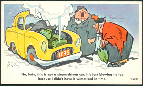 Prestone Antifreeze Steam Car Card