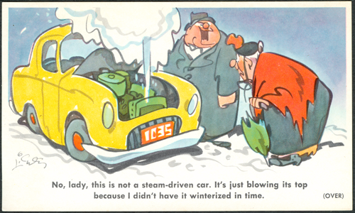 Prestone Antifreeze Steam Car Card