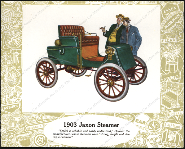 Jaxon Steam Car, Calendar Pring, ca: 1960 - 1970