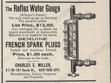 Klinger Reflex Water Level Gauge September 11, 1902 Motor World, Magazine Advertisement