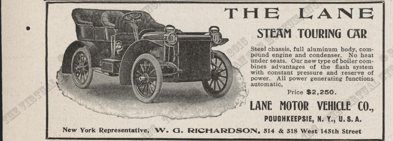 Lane Motor Vehicle Company advertisement, Horseless Age, January 10, 1906, Vol. 17, No. 2, P. LIV.
