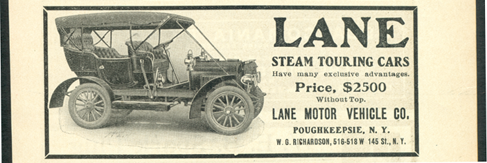 Lane Motor Vehicle Company Magazine Advertisement, August 1906, Cycle and Autombile Trade Journal, p. 263, Conde Collection