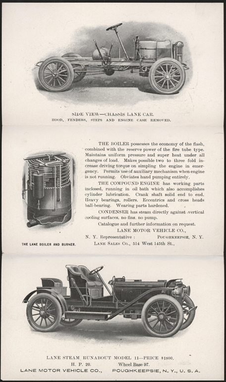Lane Motor Vehicle Company Trade Catalogue 1907 Conde Collection Reverse