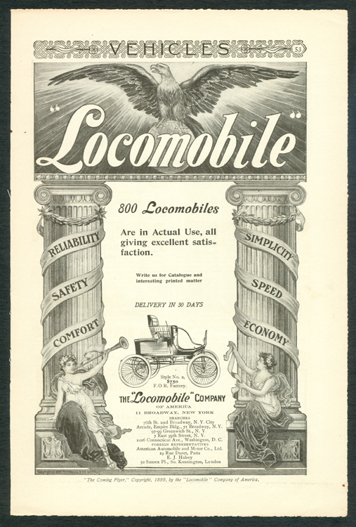 Locomobile Company of America 1899 advertisement