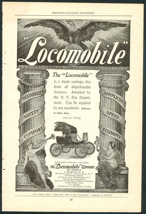 Locomobile Advertisement Scribner's March 1900 p 69