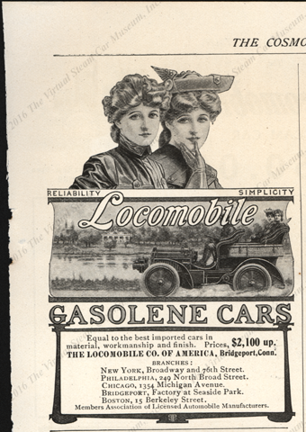 Locomobile Company of America, Cosmopolitan Magazine, Gasoline Touring Car, August 1904