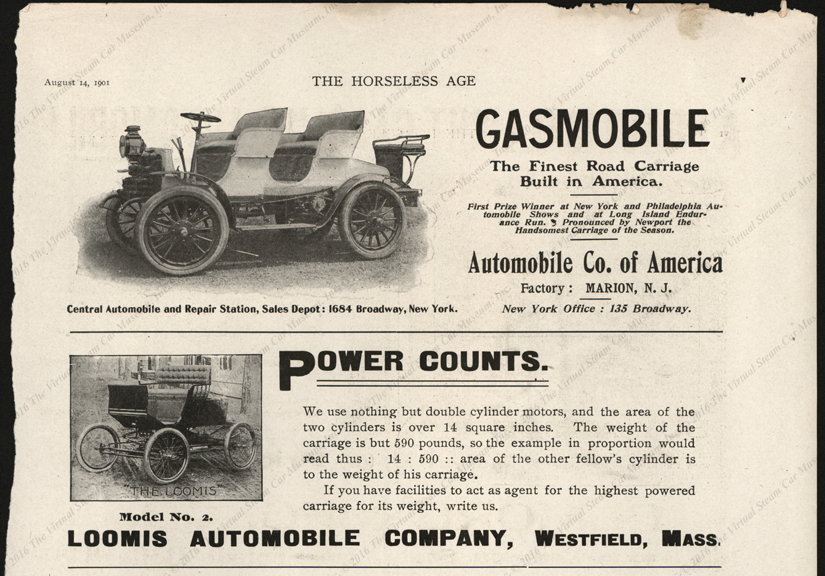 Gilbert J Loomis, Loomis Automobile Company.