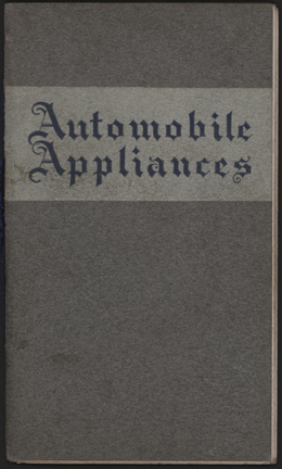 Mason Regulator Company, 1902 Trade Catalogue, Automobile Appliances