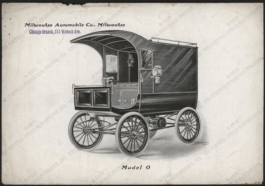 Milwaukee Automobile Company, Advertising Image, 1900 - 1902, Chicago Agent, Conde Collection, Model O